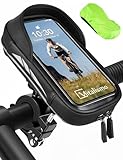 Vitalismo Wasserdicht Handyhalterung Fahrrad Lenkertasche 360°Drehbarem Motorrad Handyhalter für 4.7-7 Zoll Smartphone mit Regenhaube Handy Halterung Lenker Tasche Fahrradtasche Handytasche
