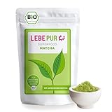 Lebepur BIO Matcha Pulver 100g - Premium-Qualität aus Japan ohne Zusätze - 100% reines Grünteepulver für Matcha Latte, Matcha Tee, Green Tea, Smoothie, Matcha Slim - japanischer grüner Tee