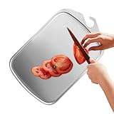 Stahl Schneidebretter Für Die Küche - Edelstahl Hackbrett - Erhöhter Rand Spülmaschinengeeignet Aufhängbar Geruchsdicht Dickes Knetbrett - Ropa De Playa