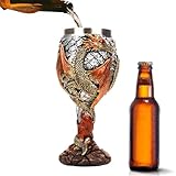 Mittelalterlicher Goblet - 200 Ml Edelstahl Dragon Chalice, Gothic Wine Cup, Dekoratives Trinkgefäß, Kreative Fantasy -Partyglas | Einzigartiger Kelchbecher Für Bankettdekor, Sicher Und Mehrzw