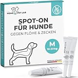 The Home Pet Lab Spot On Zecken- und Floh Schutz für Hunde (M: 10-20 kg), Effektiver Zeckenschutz für den Hund, 3 Monate Langzeitwirkung gegen Zecken