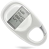 3D Walking Schrittzähler mit Clip, einfacher Schrittzähler für Männer und Frauen, hilft Schritte und Meilen/km Kalorien verbrannt und Aktivitätszeit 7 Tage Speicher
