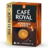 Café Royal Espresso Forte 36 Kapseln für Nespresso Kaffee Maschine - 8/10 Intensität - UTZ-zertifiziert Kaffeekapseln aus Aluminium