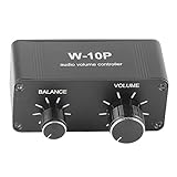 RASTKY Stereo-Verstärker, Lautstärkeregler, Musik-Controller für Karaoke-Mixer, Kompakter Klangverstärker für Tragbare CD-Player, Einfaches Plug-and-Play, 3,5 Mm AUX 1,5 Zoll