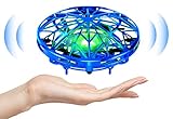 Kizmyee® UFO Mini Drohne für Kinder, Fliegender Ball Spielzeug Handsensor Quadcopter Infrarot Induktion Flying Ball, Indoor Outdoor Geschenke für Jungen Mädchen 6 7 8 9 10+ Jahre, Blau