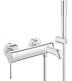GROHE Essence | Badarmaturen - Einhand-Wannenbatterie | für Wandmontage mit Brausgarnitur | chrom | 33628001