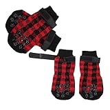 Happyyami 4 Stück Haustier Socken Stiefel Pfotenschutz Für Hunde Stoppt Das Lecken Pfotensocken Hundeschuhe Für Große Hunde Anti-rutsch-hundesocken Weihnachtsstrümpfe Greifer Reine Baumwolle