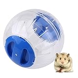 Hamsterball, Ø 12cm Hamster Laufball Hamsterball Übungsball Sportball Kunststoff Rolle Kugel Laufkugel Joggingball Kleintiere Spielzeug für Hamster Ratten Rennmäuse (Blau)