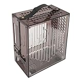 Tragbares -M-ATX/ITX-Computergehäuse, 360-Grad-Hohlluftstrom, DIY-Desktop-Gehäuse aus Vollglas mit Griff, 23 X 20,5 X 12 cm, Sehr Kompakt (Black)