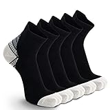 5 Paar Kompressionssocken Sportsocken Laufsocken für Herren & Damen Münner Leichtgewicht Kompressionsstrümpfe Funktionssocken Sneaker Socken (38-42, Grau - 5 Paar)