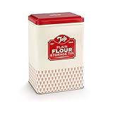 Tala Originals Plain Flour Vorratsdose, weiß-rot, 18,5 L x 9 B x 12 H cm