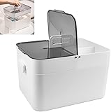 REFORUNG Medizinschrank Gross Hausapotheke Box Medikamenten Aufbewahrung Erste Hilfe Kasten Medizinbox Doppelschichtiger Aufbewahrungskoffer Multifunktions Aufbewahrungsbox mit Tragegriff (Weiß)