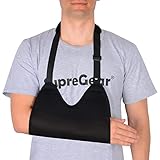 supregear Gittergewebe Armschlinge mit weichen Schulterpolstern, Verstellbare Atmungsaktive Schulter-Wegfahrsperre Duscharmschlinge Medizinische Schulter-Ellbogenstütze für Den Linken/Rechten Arm