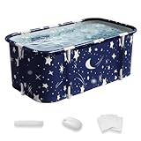 Tragbare faltbare Badewanne für Erwachsene und Kinder, freistehende Badewanne für heißes SPA-Eisbad, mehrschichtige faltbare Badewanne für drinnen und draußen (130X60X50CM)