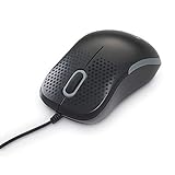 Verbatim lautlose optische Maus, USB-A, geräuschlose optische USB-Maus mit 1000 dpi, für Laptop, Notebook, PC und MAC, ergonomische Computermaus mit Kabel ohne Klick-Geräusch, schwarz