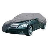 Dunlop Abdeckplane Auto XL - Universal Autoabdeckung - Plane 534 x 178 x 120 cm - Hagelschutzplane mit elastischem Kordelzug und Ringen - Wasserdicht für Innen und Außen - Grau