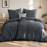Aisbo Winter Plüsch Bettwäsche 135x200 4teilig Grau - Flanell Flauschige Warme Bettbezug 2er Set und 2 Kissenbezüge 80x80 cm, Teddy Fleece Samt Cashmere Touch Winterbettwäsche mit Reißverschluss