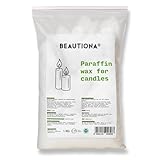 BEAUTIONA Paraffinwachs für Kerzen Kerzenwachs, Wachsgranulat, Kerzenwachs zum gießen, Unparfümiert (1 kg)