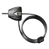 Master Lock Kabel Phyton zur Diebstahlsicherung mit Schlüsselschloss für Fahrräder - bis 180 cm längenverstellbar 8417DPRO Schwarz