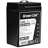 Green Cell® AGM 6V 4,5Ah Akku Vlies Batterie VRLA Blei Batterie Bleiakku Ersatzakku Akkubatterie Versorgungsbatterie Zyklenfest Wartungsfrei für Elektro Spielzeug Alarm Notstrom USV UPS
