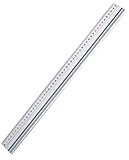 Wedo Schneidelineal 50cm (aus Aluminium, mit Stahlkante und rutschsicherer Gummieinlage, 530 cm) (50cm, Schneidelineal | Alu)