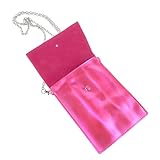 VALICLUD Geldbörse Mit Laserkette Kleine Umhängetasche Handytasche Geldbörsen Handtaschen Messenger-geldbörse Damen Umhängetasche Handy Umhängetasche Dekorative Umhängetasche Rosy Pu-leder