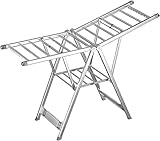 LULUMAIC Kleidung Airer, Kleidung Trocknenregal, Edelstahl Heavy Duty Cloding Trocknungsregal zusammenklappbarer Kleidungsständer für Kleidung Handtücher Innen-/Außenverkleidung (grün, 160 cm/63 Zoll)