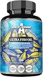 Ultra Fischöl 1000mg, 200 Softgel-Kapseln, Hochdosiertes Omega 3 mit 500mg EPA und 250mg DHA, 6 Monate Vorrat, Fettsäuren (EFAs) - von Apollo's Hegemony