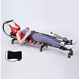 Traktionstisch für Wirbelsäulenstreckung, Wirbelsäulendekompressionsgerät, Hunchback-Haltungskorrektor, für 150–190 cm, Verspannungslinderung, Lendenwirbelstreckungstisch mit aufblasbarem Lendenkissen