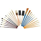 25-teiliges Acryl Pinsel Set, Künstlerpinsel Set mit Schaumpinseln, borstenpinsel Set, Perfekt für Anfänger, Kinder und Malerei Liebhaber, Pinsel für Acrylfarben