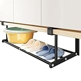 Verstellbare, rutschfeste, erweiterbare Unterspüle für Küche und Bad, stabile Aufbewahrungslösung für Schränke, Arbeitsplatten und Waschtische