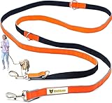 Hundefreund Multifunktionsleine (6 in 1) verstellbare Hundeleine 3m zum Umhängen reflektierend mit 3 Ringen für mittlere und große Hunde - Führleine Doppelleine Schulterleine und Sportleine in einem
