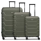SMARTBOX Hartschalen Koffer-Set 3-teilig | aus hochwertigem, robusten und leichtem Polypropylen Material | 4-Doppelrollen & TSA-Schloss für Damen & Herren (Edition 01)