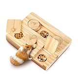 luxurious Meerschweinchen-Futtersuchspielzeug, 6-In-1-Holzspielzeug für Meerschweinchen, Pädagogisch Interaktives Spielzeug zum Verstecken Von Leckerlis für Kleintiere