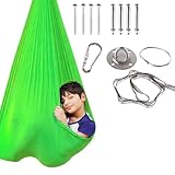 Wizvox 𝐘𝐨𝐠𝐚tuch Swing 200 Kg Max. Tragfähigkeit Mit Beschläge Tuch 𝐬𝐜𝐡𝐚𝐮𝐤𝐞𝐥 Geeignet, um Ängste abzubauen,Glück. (280 * 150CM),H-Hellgrün