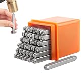 Mailfull 37 Stück Schlagzahlen Set 3mm Schlagbuchstaben Buchstaben Alphabet Prägestempel Stahlwerkzeug für DIY Schnitzprägungen auf Metall Holz Leder