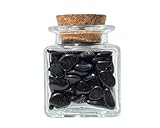 MKÖPKE Edelsteine im Glas - schwarzer Onyx Trommelsteine »Schutzstein« Kristallsammler Mitbringsel