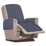 Sesselschoner Sesselauflage Relax mit rutschfest, 1 Sitzer Sesselschutz Sofaüberwurf mit 2.5 cm Breiten verstellbaren Trägern (Grau)