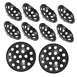 BESPORTBLE 10St Orchideentopfdichtung Abfluss Terrakotta Hängender Topf Globen Pflanzentopf-Unterlage Pflanzentopf Lochmatte Blumentopfkissen Mesh-Pads für Blumentopflöcher Plastik Black