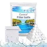 Caroca Pool Filterbälle 1400g Filter Ersetzen 50kg Filtersand Extra langlebige Wiederverwendbar Filter Balls für Pool Sandfilter, Schwimmbad, Filterpumpe，Sandfilteranlage