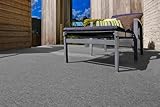 andiamo Kunstrasen Outdoor wasserdurchlässig, Rasenteppich wetterfest, Drainage-Noppen, UV-beständig, für Balkon und Garten, Farbe:Grau, Größe:100 x 200 cm