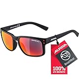 ALPINA KOSMIC - Verspiegelte und Bruchsichere Sonnenbrille Mit 100% UV-Schutz Für Erwachsene, black matt, One Size