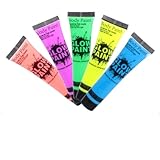 minkissy 5St fluoreszierende Gesichtsfarbe Party flüssige Gesichtsfarbe Split-Cake-Gesichtsfarbe body painting bodypainting fluoreszierende Körperfarbe UV-reaktive Gesichtsfarbe Pigment