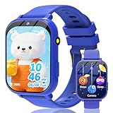 clleylise Smartwatch Kinder Smartwatch – Armbanduhr für Jungen und Mädchen mit 18 Spielen, Kamera, Schrittzähler & Touchscreen – Fitnessuhr für Kinder ab 6 Jahren (Blau)