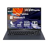 LG gram SuperSlim (2023) | 15' OLED Full-HD Thunderbolt 4 Ultralight Notebook 990g | Intel Core i7 | 16GB RAM | 1TB SSD | 16h Akkulaufzeit | Windows 11 Home | Mirametrix | Blau