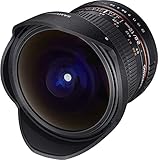 Samyang 12/2,8 Objektiv Fisheye DSLR Sony E manueller Fokus Fotoobjektiv, Superweitwinkel schwarz