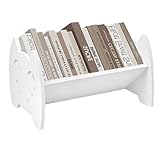 Zuxbolf Bücherregal Kinder Klein Schreibtisch Weiß Kinderbücherregal Bücher Aufbewahrung Kinderregal Leseecke Bücherbank für Kinderzimmer Schule Büro(32 x 21.5 x 19.5CM)