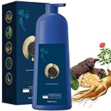 Qiweitang Hair Dye Shampoo, Qiweitang Haarfärbeshampoo, Caviar Protein Haarfarbe Dunkelbraun, Black Hair Dye Shampoo für Männer und Frauen, Sofort Haarfarbeshampoo gegen Graue Haar (Kastanienbraun)