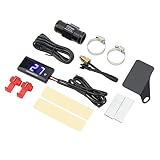 Motorrad-Digital-Wassertemperaturanzeige, Ultradünnes LCD mit Sensoradapter für die Meisten Motorräder (Blau)