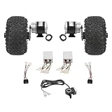 LUNICASHA 350W 36V Elektrokarren-Umbausatz, Doppelradsatz für Elektro-Strandfahrrad, Radsatz für Elektro-Cart Bike für kleine Go-Karts, Elektrorollstühle und ältere Mobilitätsroller